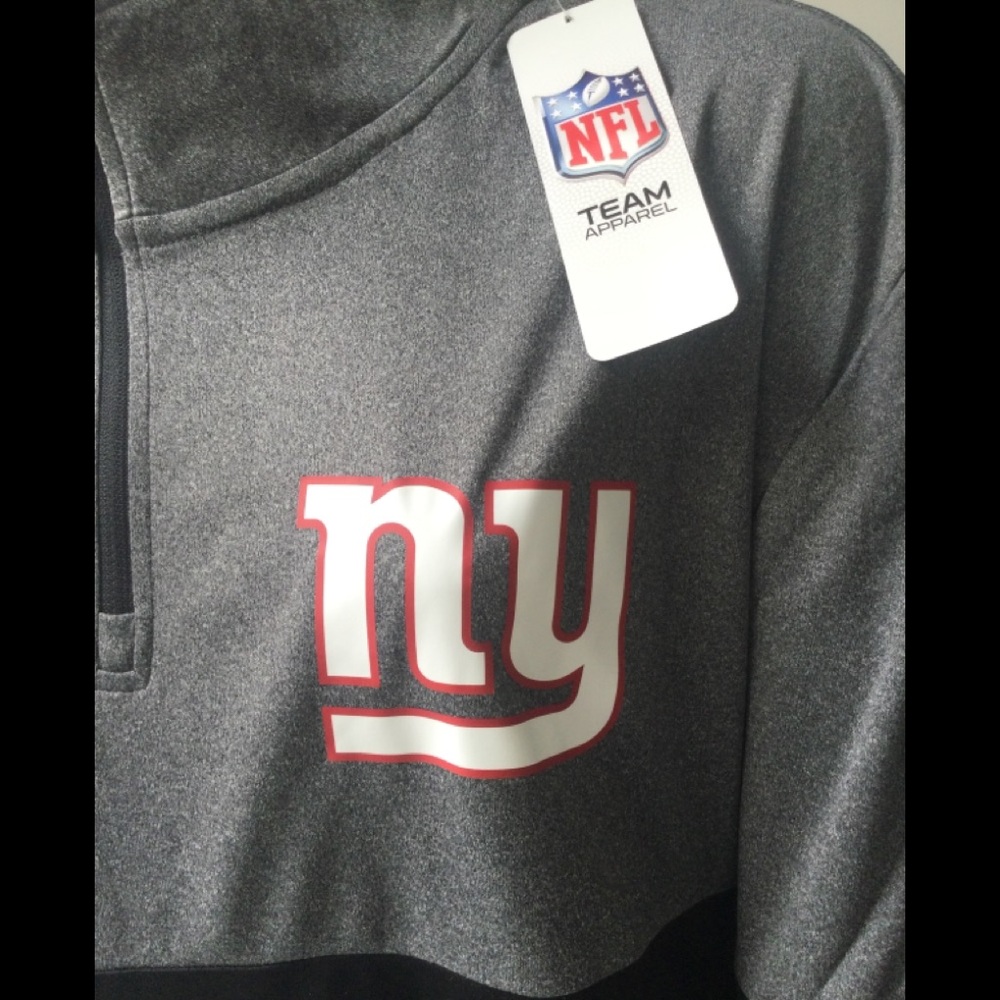 NY Giants NFL Quarter Zip Men’s Pullover Top New York Lightweight Shirt Large - Picture 2 of 13